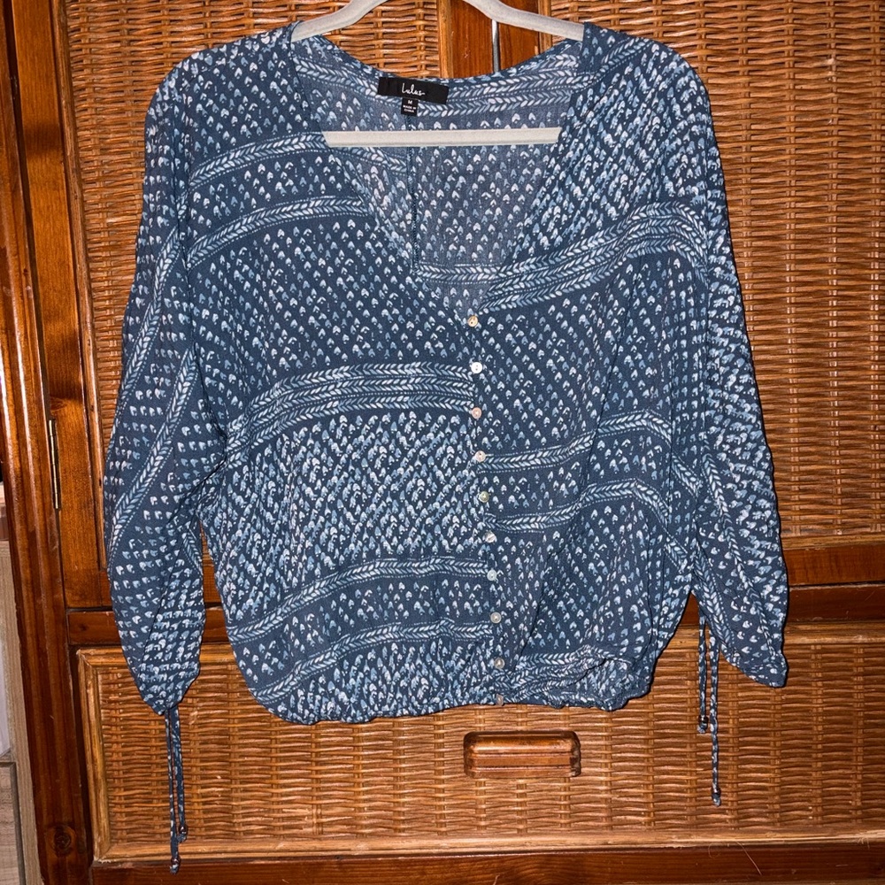 Lulu’s Blue Boho Women's Top